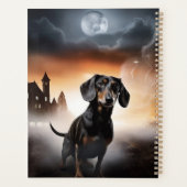 Dachshund Halloween Griezelen Planner (Achterkant)
