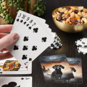 Dachshund Halloween Griezelen Pokerkaarten (Insitu)