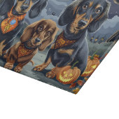 Dachshund Halloween Griezelig Snijplank (Hoek)