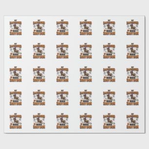 Dachshund Halloween Heks Bezem Rijdt Schotgun T-sh Cadeaupapier