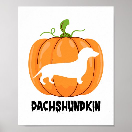 Dachshund Halloween Hond Poster (Voorkant)