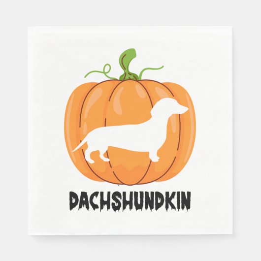 Dachshund Halloween Hond Servet (Voorkant)