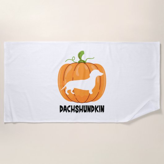 Dachshund Halloween Hond Strandlaken (Voorkant)