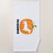 Dachshund Halloween Hond Strandlaken (Voorkant)