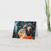 Dachshund Halloween Kaart (Voorkant)