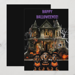 Dachshund Halloween kaart