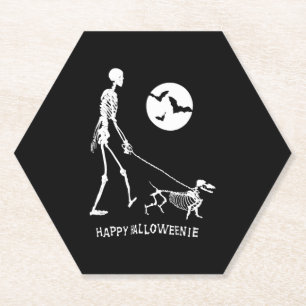 Dachshund Halloween Kartonnen Onderzetters