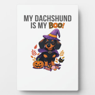 Dachshund Halloween-kostuum Mijn Dachshund is mij Fotoplaat