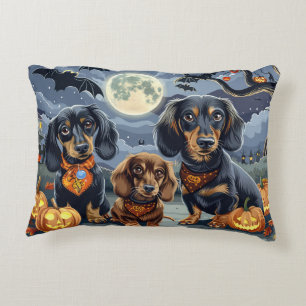 Dachshund Halloween Spoken Accent Kussen