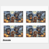 Dachshund Halloween Spokenig Rechthoekige Sticker (Vel)