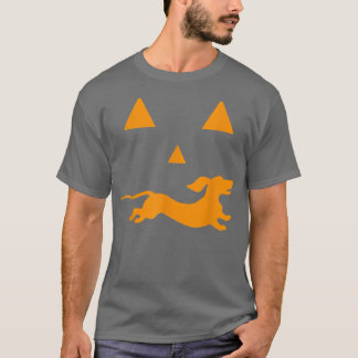 Dachshund Halloween Spooky Face Funny Dog Classic T-shirt