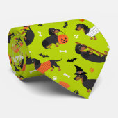 Dachshund Halloween Stropdas (Opgerold)