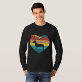 Dachshund Halloween  Sunset Heart T-shirt (Voorkant volledig)