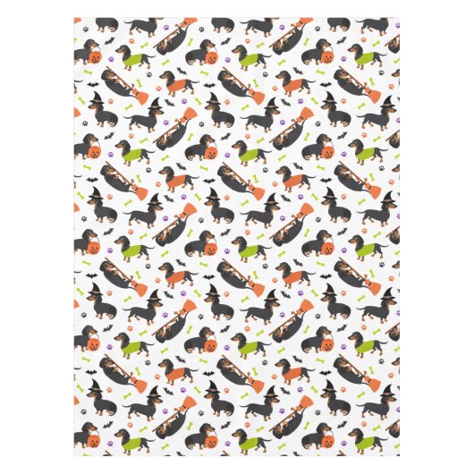 Dachshund Halloween Tablecloth Tafelkleed (Voorkant)