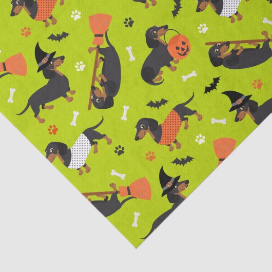 Dachshund Halloween Tissuepapier (Detail)