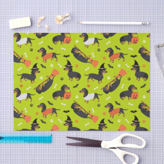 Dachshund Halloween Tissuepapier (Craft)