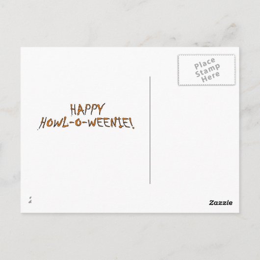 Dachshund Halloween Vampire Briefkaart (Achterkant)