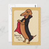 Dachshund Halloween Vampire Briefkaart (Voorkant / Achterkant)