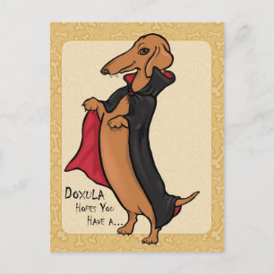 Dachshund Halloween Vampire Briefkaart