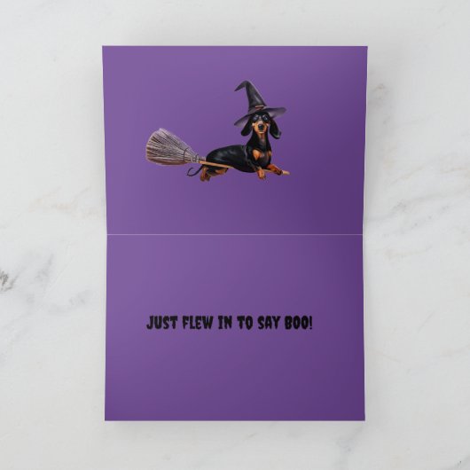 Dachshund Halloweenie Kaart (Binnen)