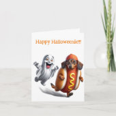 Dachshund Halloweenie Kaart (Voorkant)