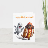 Dachshund Halloweenie Kaart