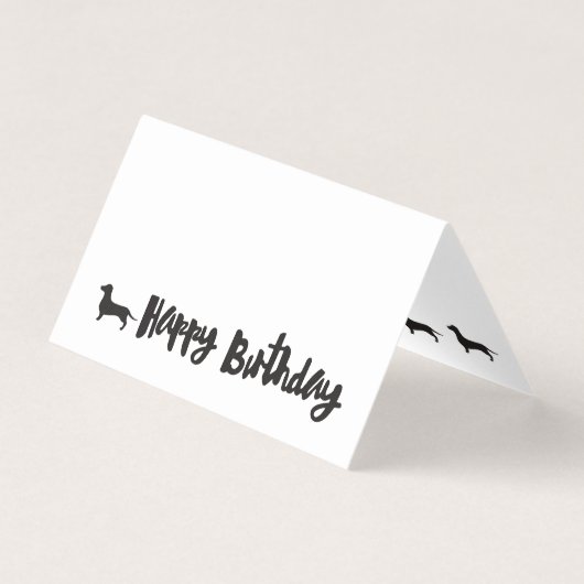 Dachshund Happy Birthday-kaart Kaart (Voorkant)