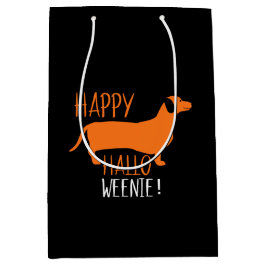 Dachshund Happy Halloweenie! Black Halloween Medium Cadeauzakje
