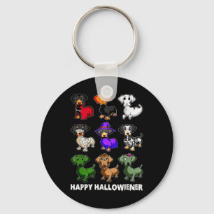 Dachshund Happy Halloweiner Fun Halloween Honden L Sleutelhanger