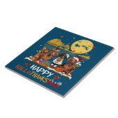 Dachshund Happy Hanksmas Halloween Thanksgiv Tegeltje (Zijkant)