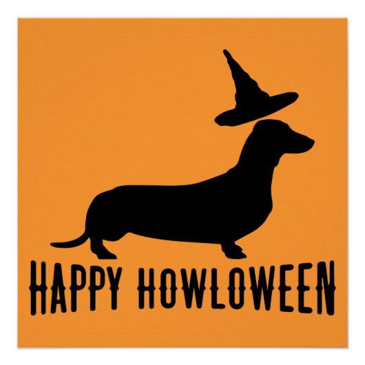 Dachshund Happy Howloween Perfect Poster (Voorkant)