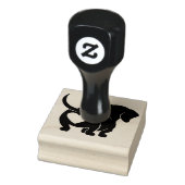 Dachshund Hart Onderkant Houten Stempel (Stempel)