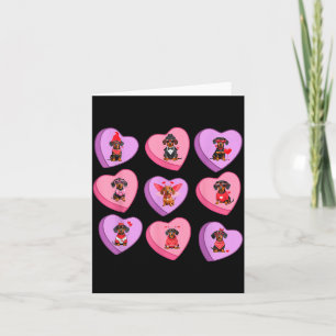 Dachshund Hartjes Snoep Valentijnsdag Weiner Dog H Kaart