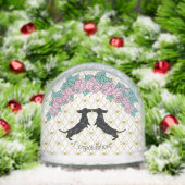 Dachshund Hartrozen Gefeliciteerd Sneeuwbol (Kerstmis)