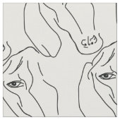 Dachshund Head, kunsttekenstructuur Stof (Close Up)