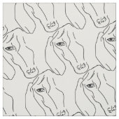 Dachshund Head, kunsttekenstructuur Stof (Swatch)