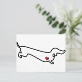 Dachshund Heart Briefkaart (Staand voorkant)