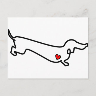 Dachshund Heart Briefkaart