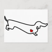 Dachshund Heart Briefkaart (Voorkant)