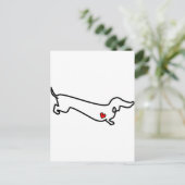 Dachshund Heart Briefkaart (Staand voorkant)