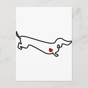 Dachshund Heart Briefkaart