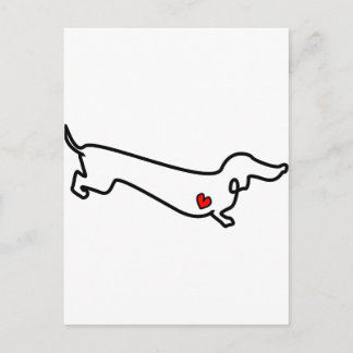 Dachshund Heart Briefkaart