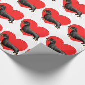 Dachshund Heart Cadeaupapier (Hoek)