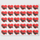 Dachshund Heart Cadeaupapier (Vlak)