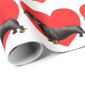 Dachshund Heart Cadeaupapier (Rol Hoek)