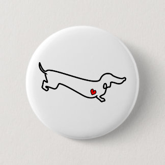 Dachshund Heart Ronde Button 5,7 Cm