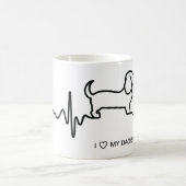 Dachshund Heartbeat Klassieke Mok (Center)