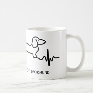 Dachshund Heartbeat Klassieke Mok