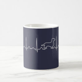 Dachshund Heartbeat Koffiemok