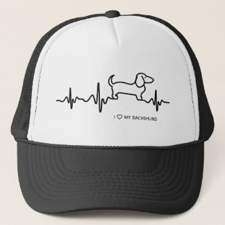 Dachshund Heartbeat Trucker Hat Trucker Pet